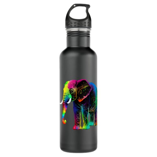 Cute Elephant Lover Animal on Elephant Stainless Steel Water Bottle