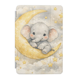 Cute Elephant Moon Nursery Art iPad Mini Cover