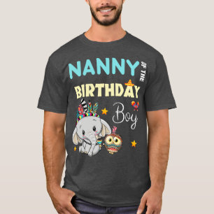 Cute Elephant Nanny Of The Birthday Boy T-Shirt