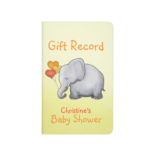 Cute Elephant Neutral Baby Shower Gift Record Journal | Zazzle.com