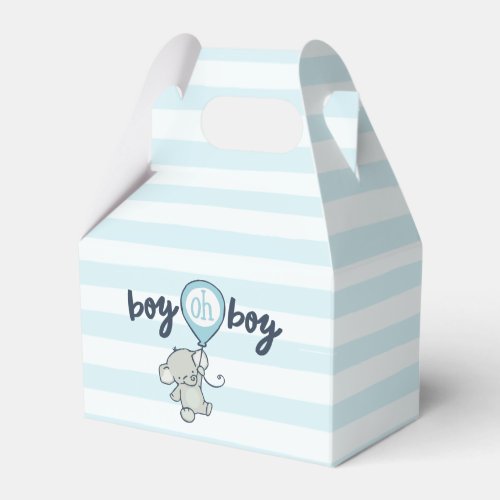 Cute Elephant Oh Boy baby Shower Favor Box