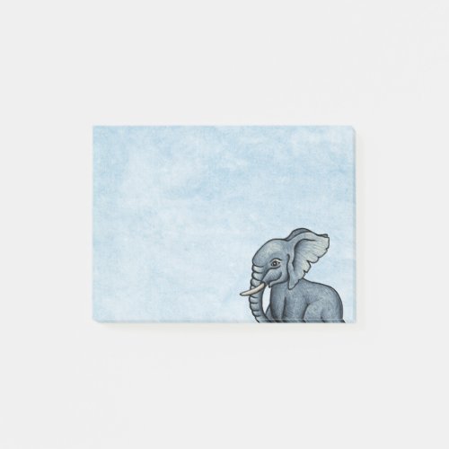 Cute Elephant on Blue Post_It Notes