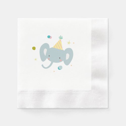 Cute Elephant Paper Napkin by Cubeely Paris