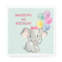Cute Elephant Party Balloons Birthday