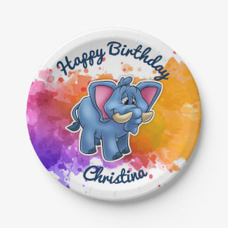 Cute Elephant Party Plates