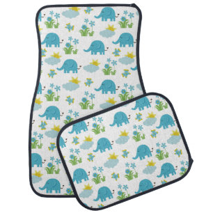 Cute Elephant Pattern car floor mats