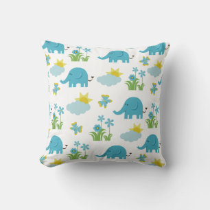 Cute Elephant Pattern throw pillows