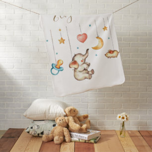 Cute Elephant personalized Baby Blanket