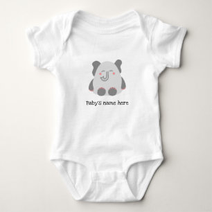 Cute elephant personalized baby bodysuit