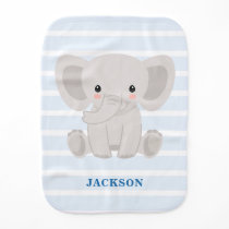 Cute Elephant Personalized Boy Baby Burp Cloth Cute Elephant Personalized Boy Baby Burp Cloth