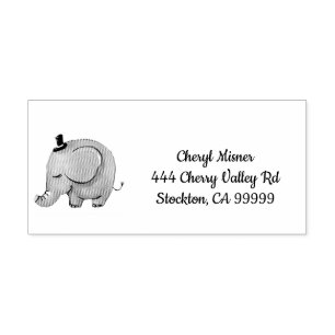 Cute Elephant Personalized Self-inking Stamp