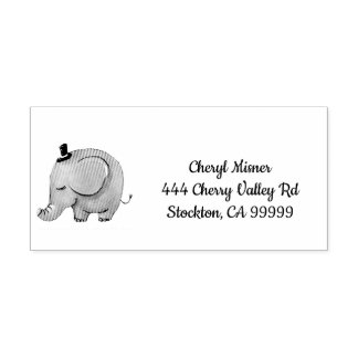 Cute Elephant Personalized Self-inking Stamp