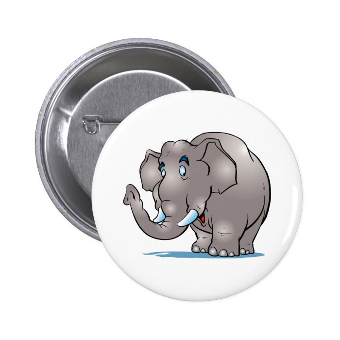 Cute Elephant Pinback Buttons