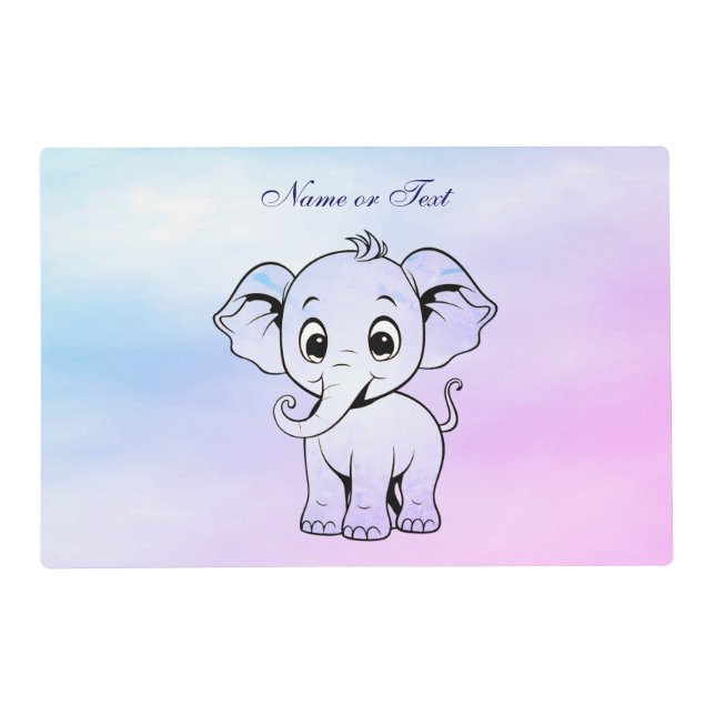 Cute Elephant Placemat (Front)