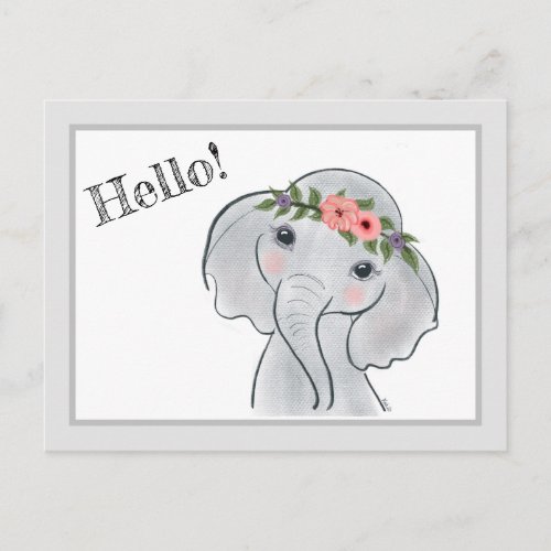 Cute Elephant Postcard