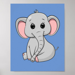 Cute Elephant Poster