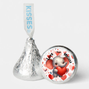 Cute Elephant Red Heart Valentine Hershey®'s Kisses®