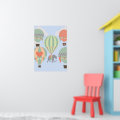 Cute Elephant Riding Hot Air Balloons Rising Poster | Zazzle