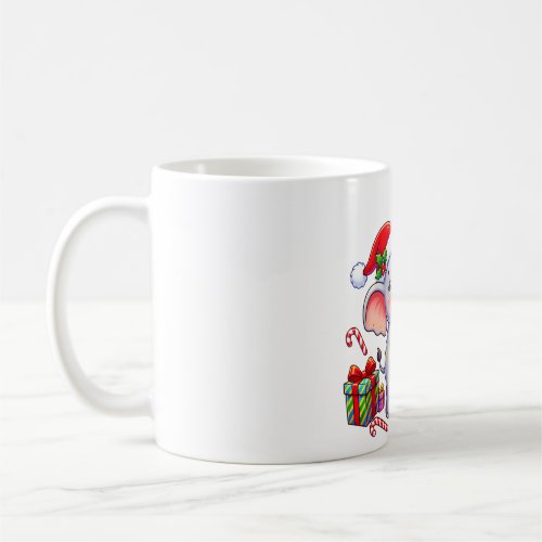 Cute Elephant Santa Ornament Coffee Mug