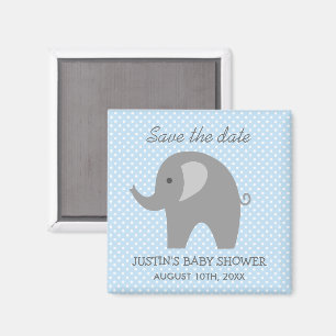 Cute elephant Save the date baby shower magnet