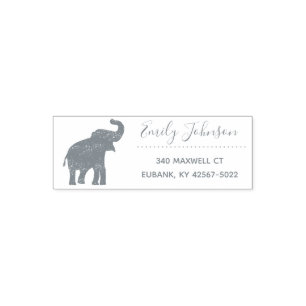 cute elephant self-inking stamp
