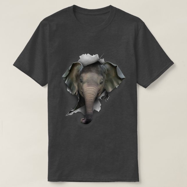 Cute Elephant Shirt, Elephant Gifts, Elephant Love T-Shirt (Design Front)