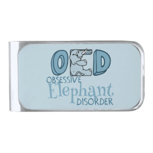 Cute Elephant Silver Finish Money Clip
