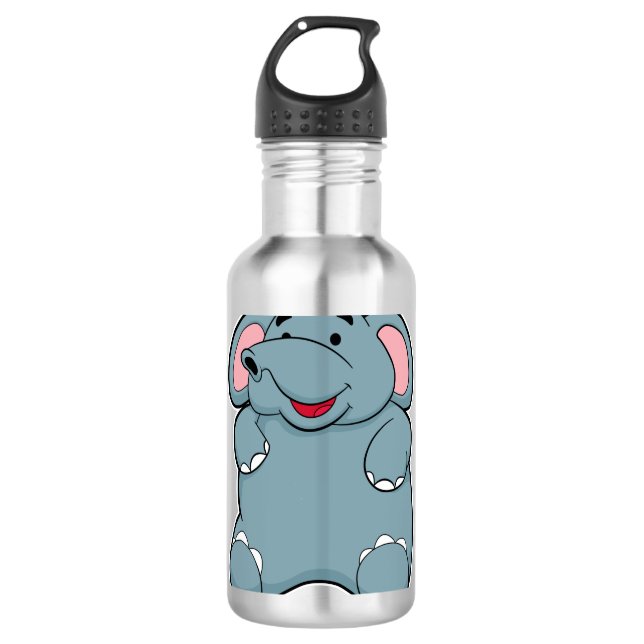 Cute Elephant Stainless Steel Water Bottle (Front)