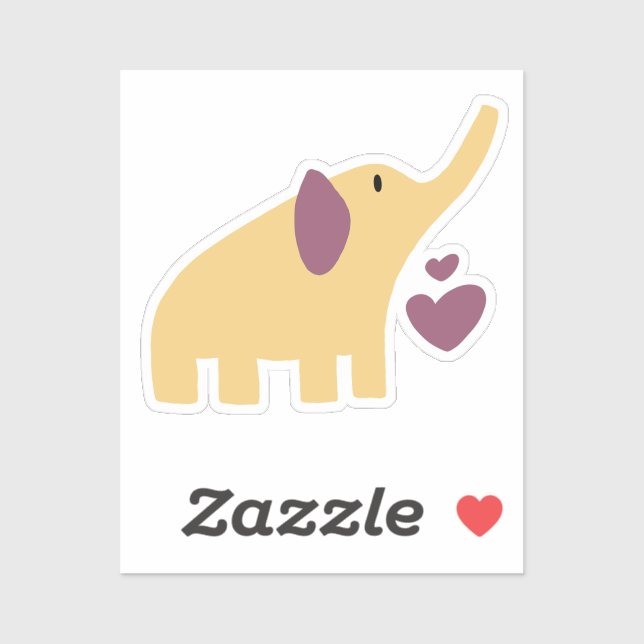 Cute Elephant Sticker (Sheet)