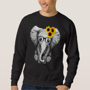 Cute Elephant Sunflower Sweatshirt