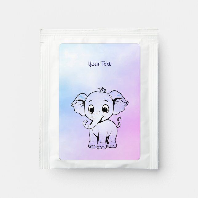 Cute Elephant Tea Bag Drink Mix (Front)