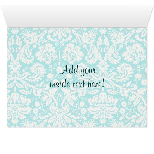 Cute Elephant; teal (Inside Horizontal (Bottom))