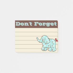 Cute Elephant To Do List Post It Notes Gift