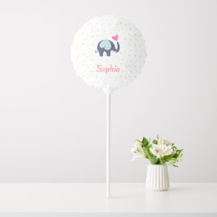 ِCute Elephant Trunk Heart Stars Pattern For Girls Balloon