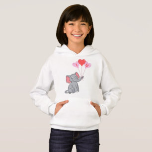 Cute elephant valentine's day  hoodie