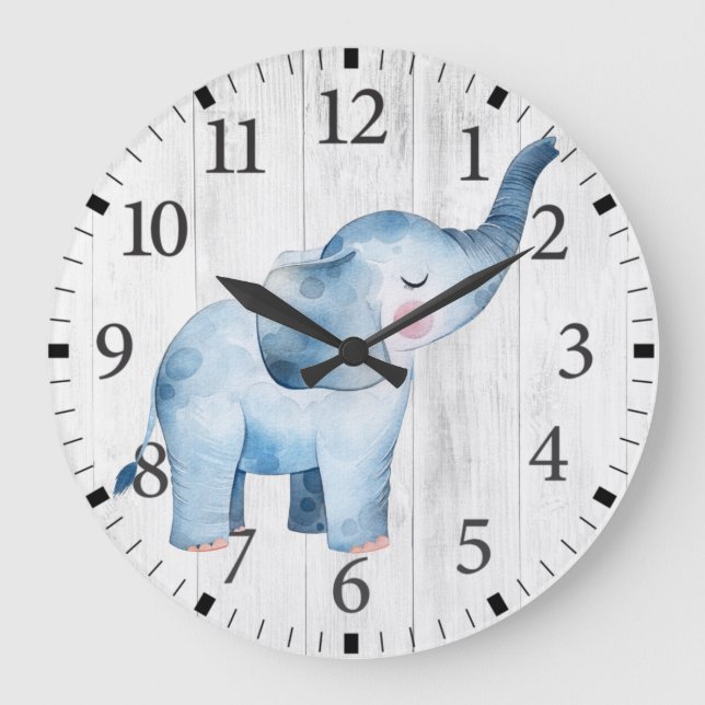 Cute Elephant Wall Clock (Front)