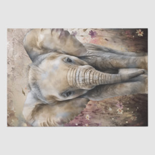 Cute Elephant Watercolor Tissue Paper