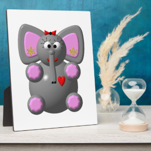 Cute Elephant Wearing Earrings Plaque