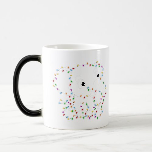 cute elephant with led lines merry christmas costu magic mug