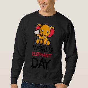 Cute Elephant World Elephant Day Sweatshirt