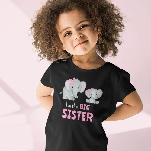 Cute Elephants Im the Big Sister T_Shirt