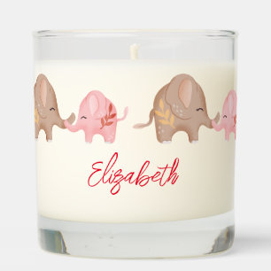 Cute Elephants Scented Candle