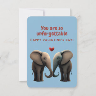 Cute Elephants Valentine's Day Card