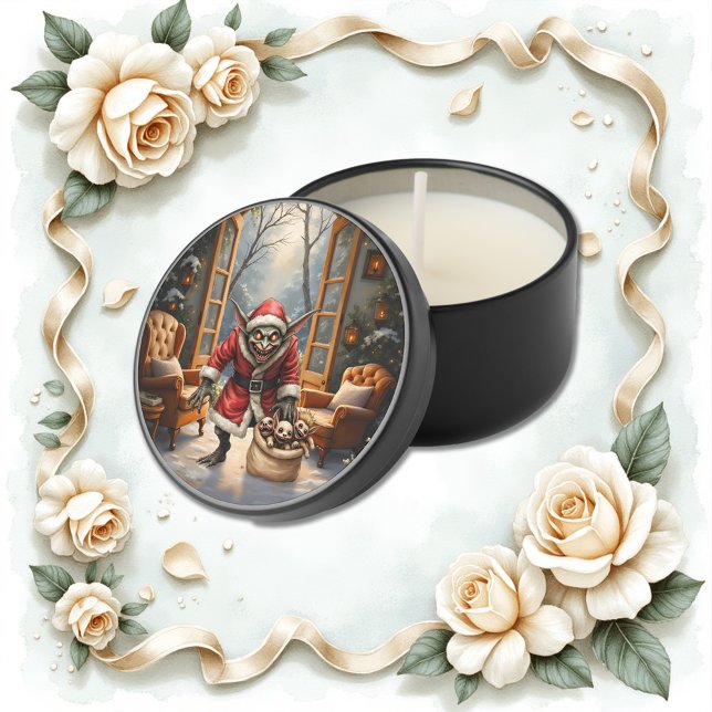 Cute Elf Child in Green Hooded Coat  Mini Candle Favors (Creator Uploaded)