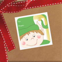 Cute Elf Christmas Gift Tags