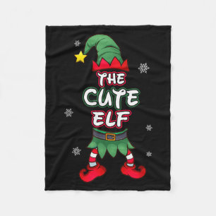 Cute Elf Christmas Pajamas Pjs Matching Family Gro Fleece Blanket