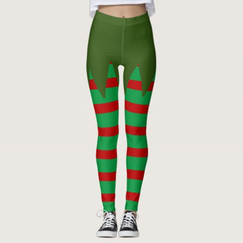 Cute Elf Costume Christmas Womens Leggings