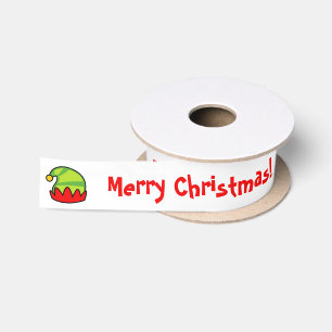 Cute elf hat custom Christmas ribbon for presents