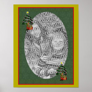 Cute Elf Holiday Frame Create Your Own Photo  Poster