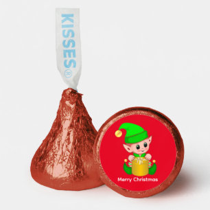 Cute Elf on Red Christmas Hershey®'s Kisses®